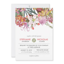 Hand painted water color exotic flower wedding