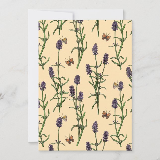 Hand-painted watercolor and ink pattern with laven (Front)