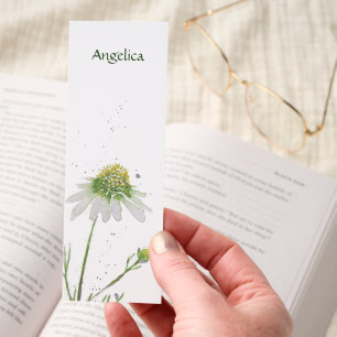 Hand Painted Watercolor Daisy Custom Bible Verse Bookmarks