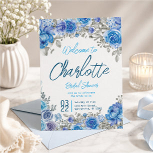 Hand-Painted Watercolor Floral Bridal Shower Invitation