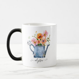 Hand-Painted Watercolor Floral Color Morph Mug