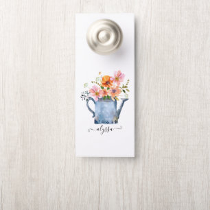 Hand-Painted Watercolor Floral Door Hanger