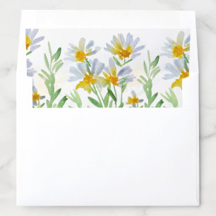 Hand-Painted Watercolor Floral Envelope Liners