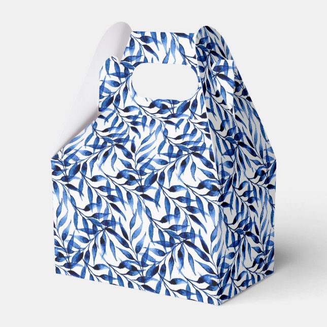 Hand Painted Watercolor Ink Pattern Favor Boxes (Front Side)