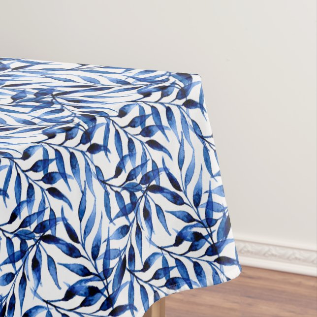 Hand Painted Watercolor Ink Pattern Tablecloth (In Situ)