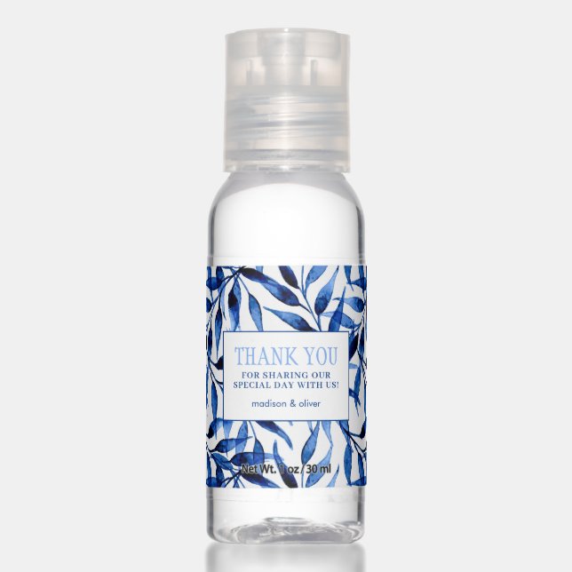 Hand Painted Watercolor Ink Pattern - Thank You Sanitizer (Front)