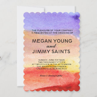 hand painted watercolor invitation