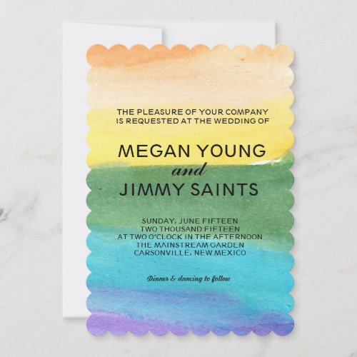 hand painted watercolor invitation