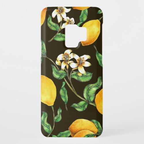 Hand Painted Watercolor Lemon Pattern Case_Mate Samsung Galaxy S9 Case