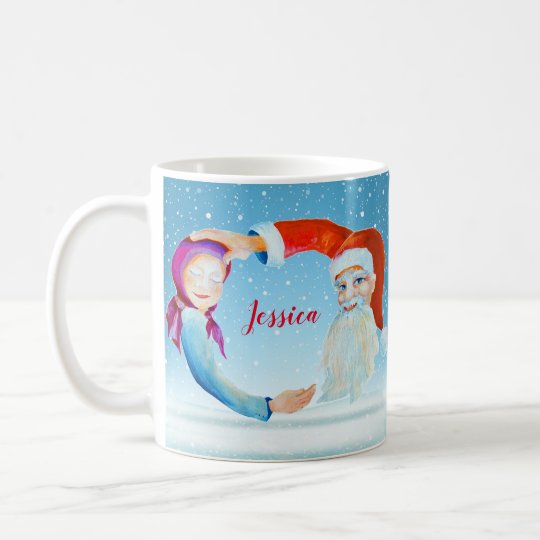 Hand Painted Watercolor Magical Santa Claus Coffee Mug Zazzle Com