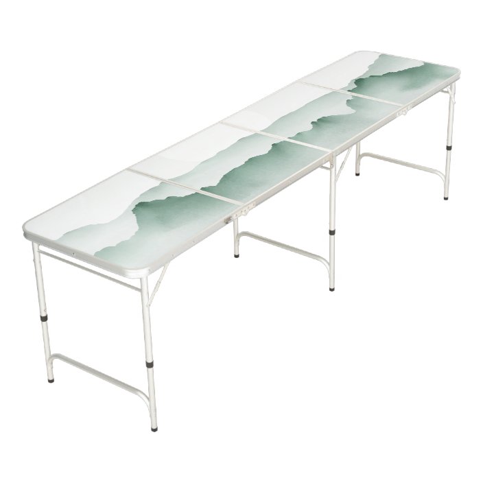Hand Painted Watercolor Mountain Landscape Beer Pong Table Zazzle Com