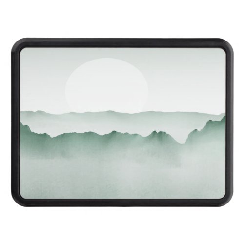 Hand Painted Watercolor Mountain Landscape Hitch Cover