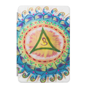 Hand Painted Watercolor Om Mandala iPad Mini Cover