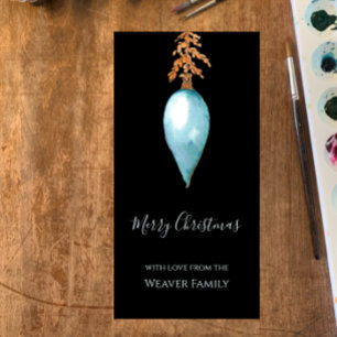 Hand Painted Watercolor Vintage Christmas Bauble