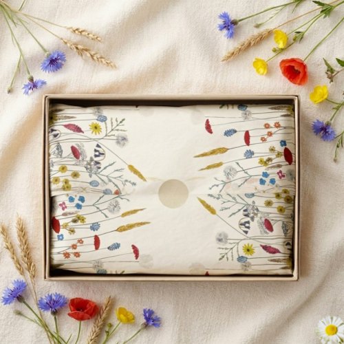 Hand-painted Watercolor Wildflower Meadow Tissue Paper