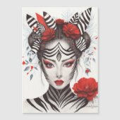 Hand Painted "Zebra Woman" - Award-Winning Pop Art (Front)