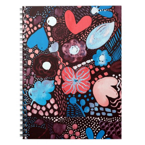 Hand Painting Abstract Watercolor Sketch Doodle Fl Notebook