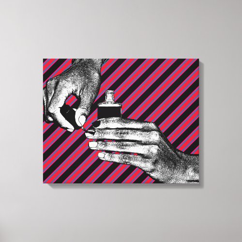 Hand Painting Fingernails Manicure Makeup beauty Canvas Print