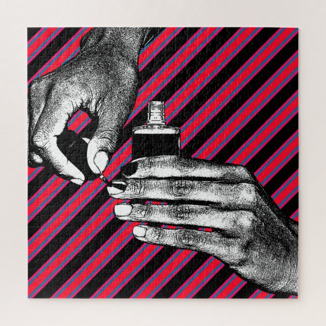 Hand Painting Fingernails Manicure Makeup beauty   Jigsaw Puzzle (Vertical)