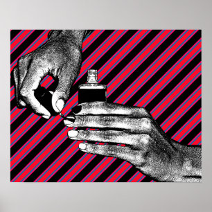 Hand Painting Fingernails Manicure Makeup beauty  Poster