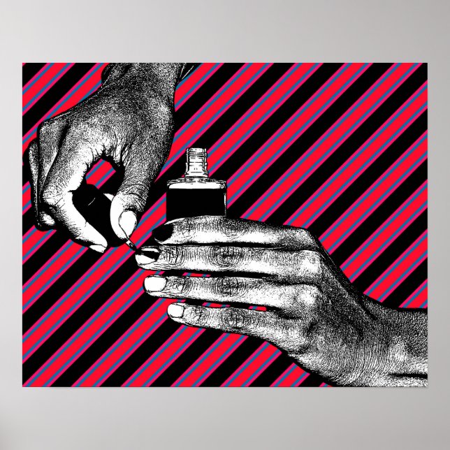 Hand Painting Fingernails Manicure Makeup beauty  Poster (Front)