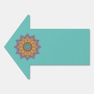 Hand Painting Mandala Clock Face 1 Sign