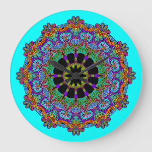 Hand Painting Mandala Clock Face 24