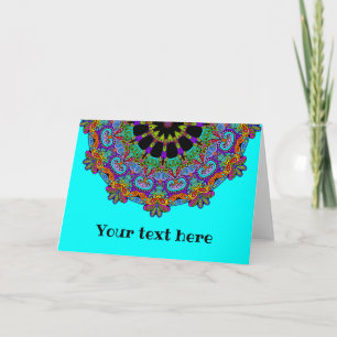Hand Painting Mandala Clock Face 24 Card