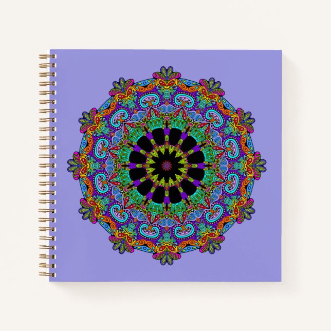 Hand Painting Mandala Clock Face 24 Notebook (Front)