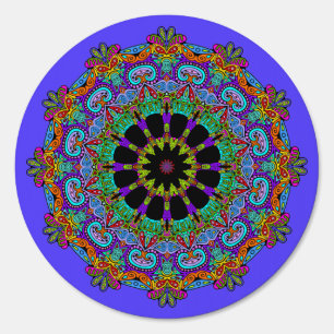 Hand Painting Mandala Clock Face 24 Sign