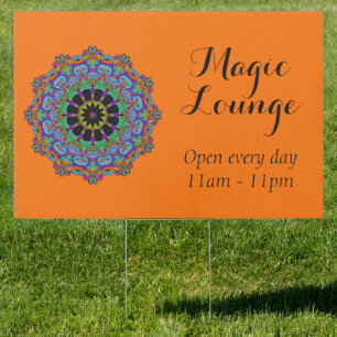 Hand Painting Mandala Clock Face 24 Sign