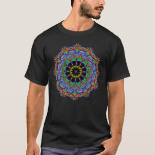 Hand Painting Mandala Clock Face 24 T-Shirt