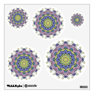Hand Painting Mandala Clock Face 2 Wall Decal