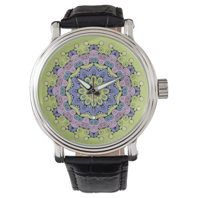 Hand Painting Mandala Clock Face 2 Watch (Front)