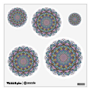 Hand Painting Mandala Clock Face 3 Wall Decal