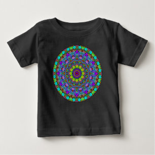 Hand Painting Mandala Clock Face 4 Baby T-Shirt