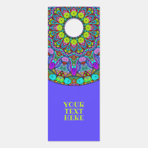 Hand Painting Mandala Clock Face 4 Door Hanger