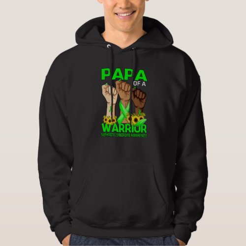 Hand Papa Of A Warrior Nephrotic Syndrome Awarenes Hoodie