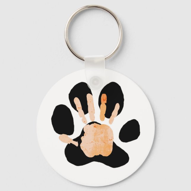 hand paw print keychain (Front)