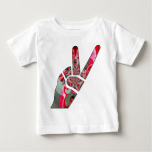 Hand peace sign baby T-Shirt