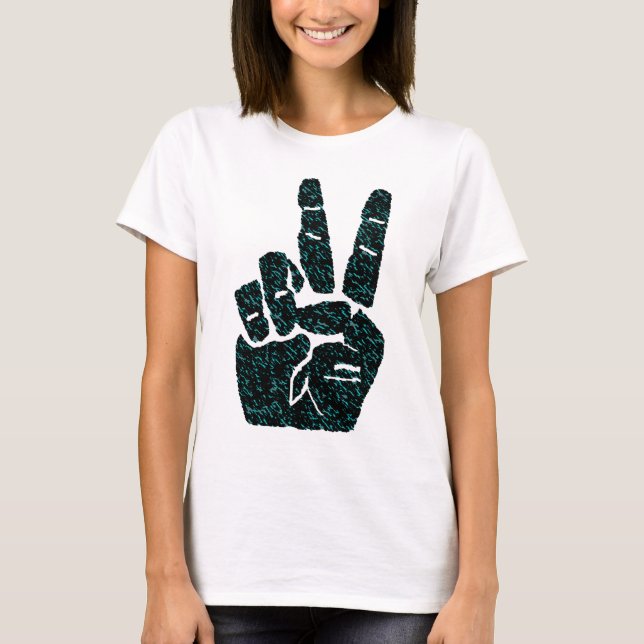 Hand peace sign T-Shirt (Front)