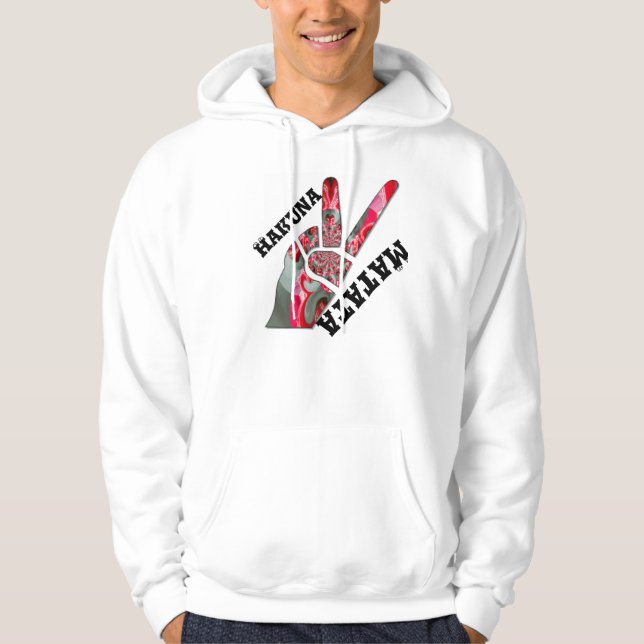 Hand peace sign. To Finger Salute for Peace Hoodie (Front)