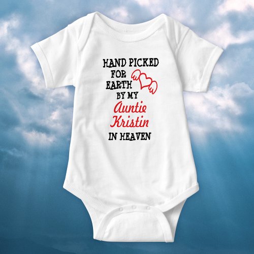 Hand Picked for Earth by My  a Heart with Wings Baby Bodysuit