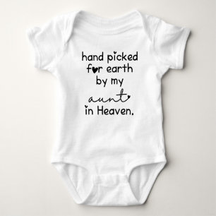 Hand Picked for Earth by my Aunt in Heaven Newborn Baby Bodysuit