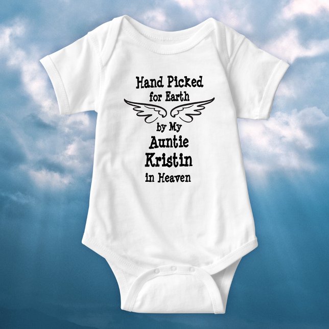 Hand Picked for Earth by My ... Baby Bodysuit (Personalize and honour the memory of any loved one in Heaven. )