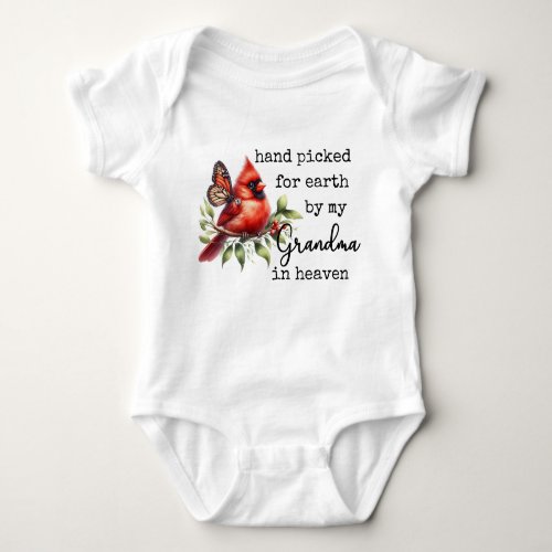 Hand picked for earth by my Grandma in heaven  Baby Bodysuit