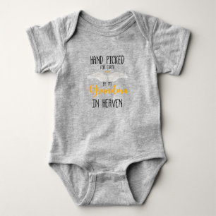 Hand Picked For Earth By My Grandma In Heaven (W) Baby Bodysuit
