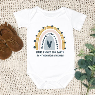 Hand Picked For Earth By My Mom-Mom In Heaven Baby Bodysuit