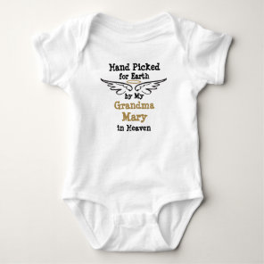 Hand Picked for Earth by My ... with Halo Baby Bodysuit