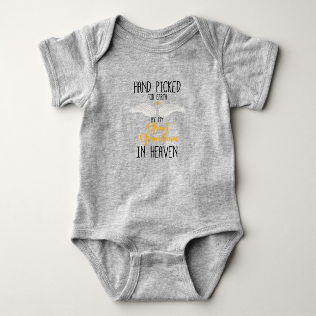 Hand Picked For Earth Great Grandma In Heaven (W) Baby Bodysuit (Front)